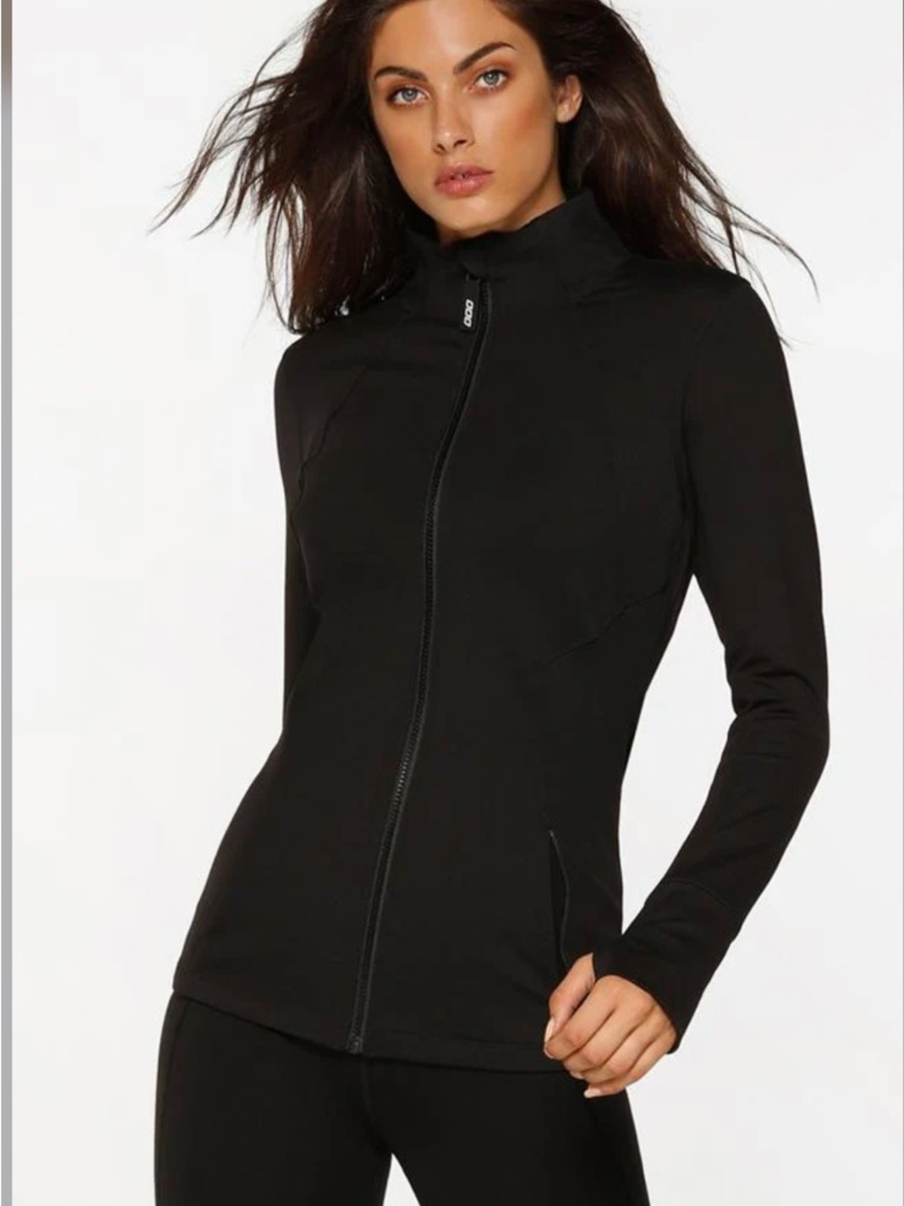 Koral Black Zip-Up Performance Utility Jacket